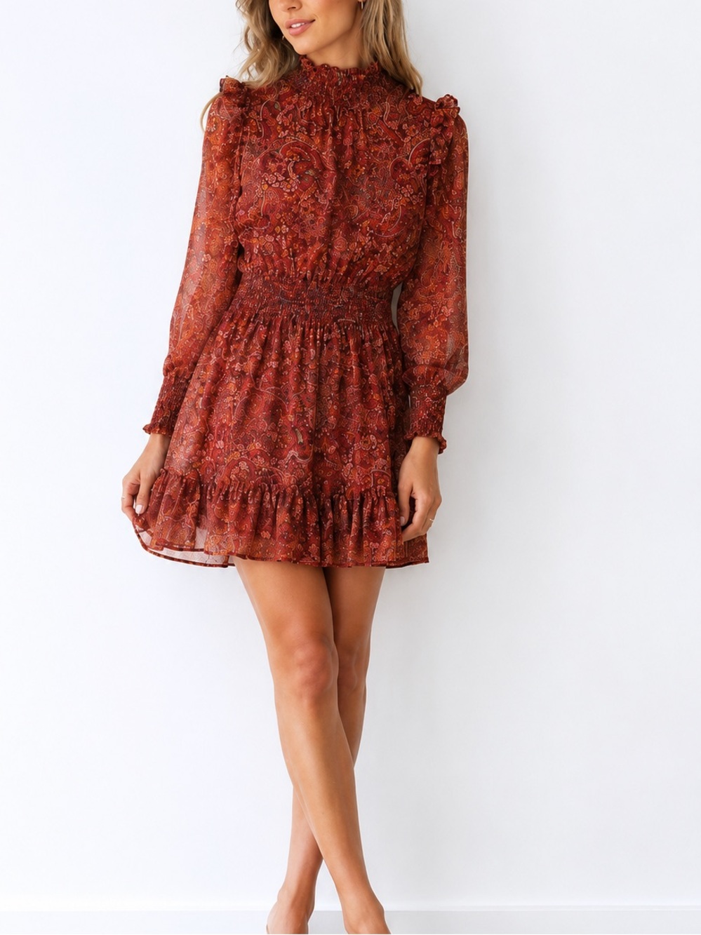 Misa Los Angeles Paisley Mini Dress